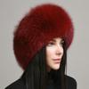 Fox Hair Hat Winter Women's Fur Hat Warm Ear Protection Princess Bun Hat