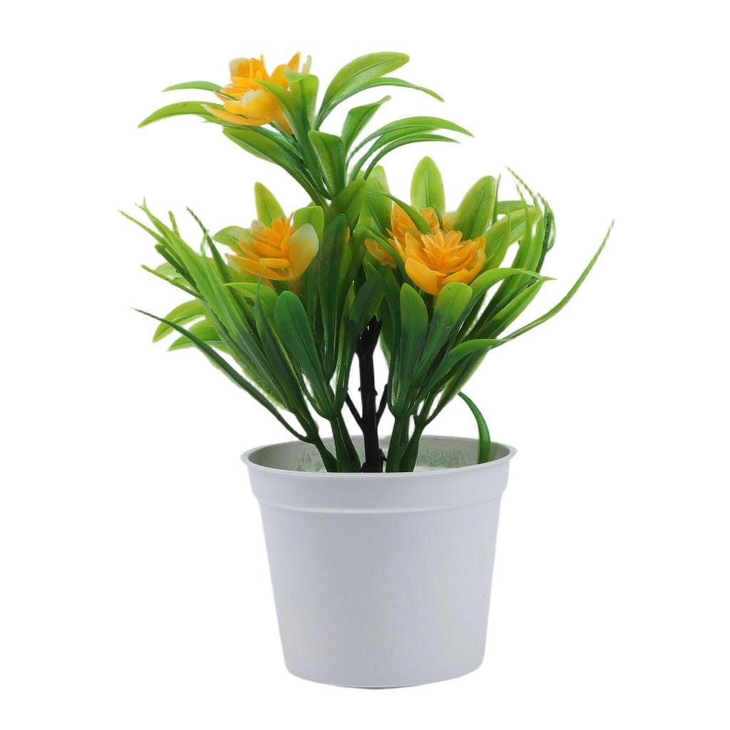 Artificial Flowers Bonsai Vase Artificial Potted Mini-Potted Festival Wedding Ornamental Flowerpots Outdoor Home Office Decor