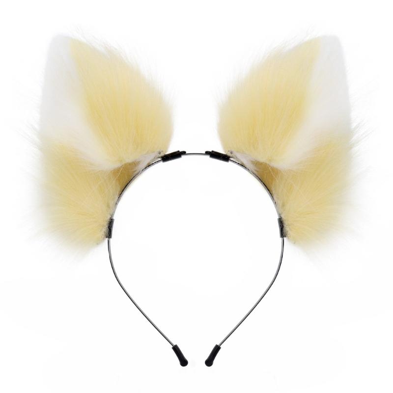 A52E Eye Catching Cats Ear Headband Soft Furry Cosplay Accessory For Halloween Party