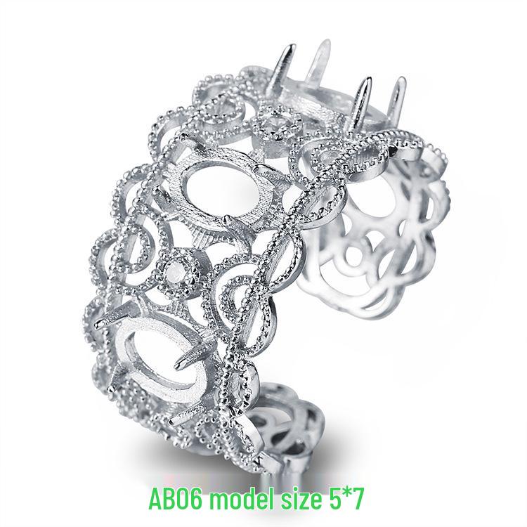 Silver-Plated Adjustable Ring Setting for Women - Multiple Sizes Available