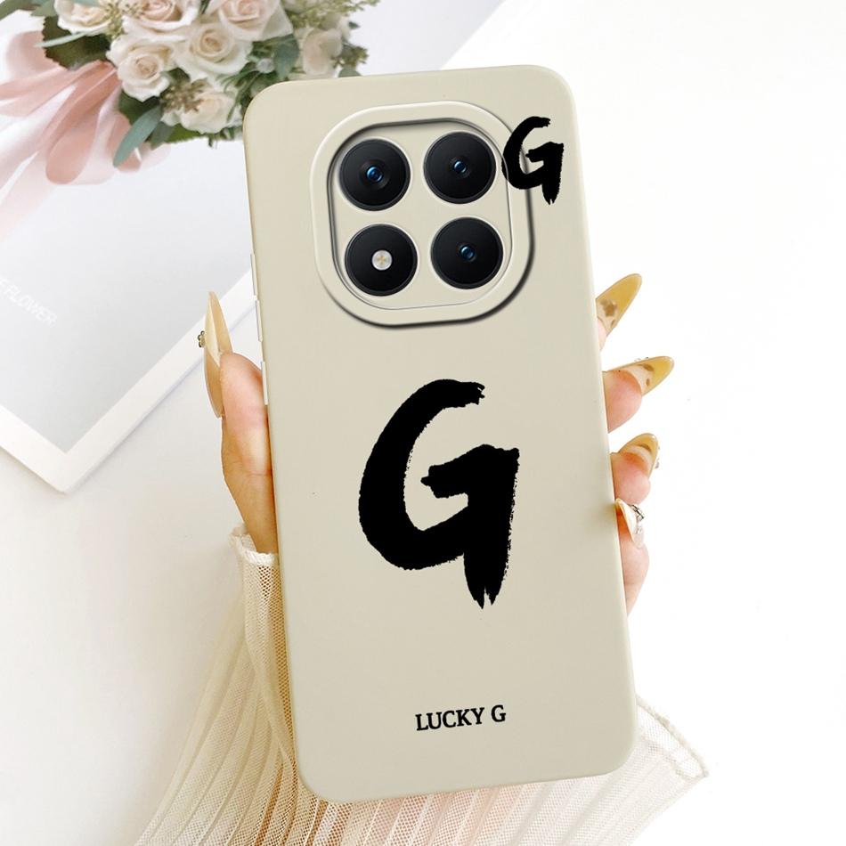 For Xiaomi Redmi Note 15 Pro+ 15Pro 5G Lucky Initial Letter Phone Case For Redmi Note 15 Pro Plus 5G Soft Silicone Case Bumper
