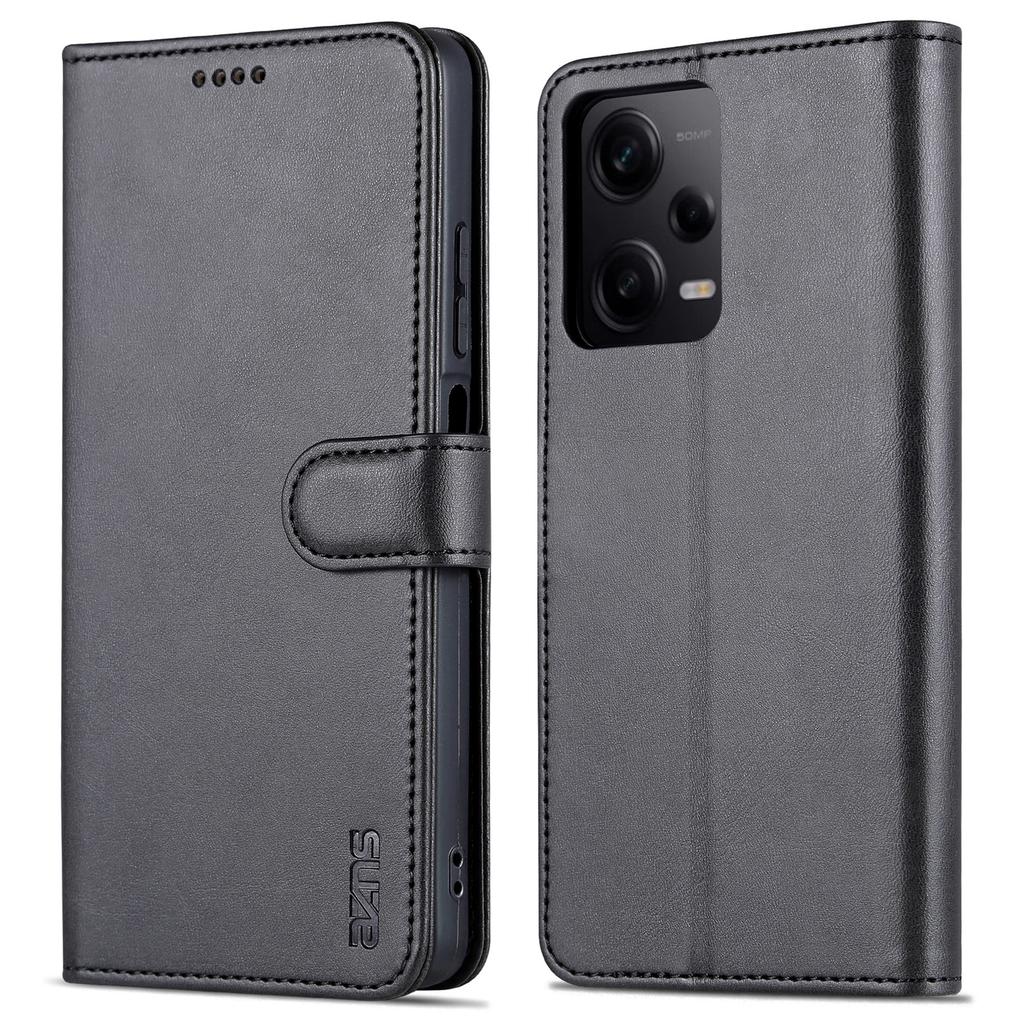 AZNS For Xiaomi Redmi Note 12 Pro 5G/Note 12 Pro Speed 5G/Poco X5 Pro 5G Phone Case PU Leather Wallet Stand Flip Folio Protective Cover