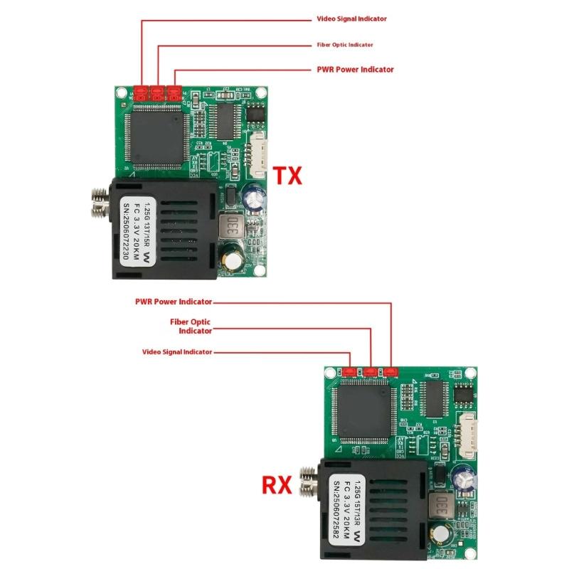 Fiber Optics Signal Converters Module For Drones Communication With Interfaces And UART/SBUS Compatibility