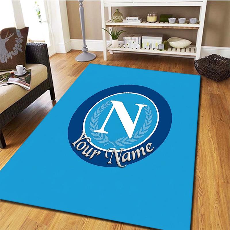 Napoli Crest Custom Name Carpet Rug For Living Room Bedroom Home Sofa Decoration Kids Play Nonslip Floor Mat