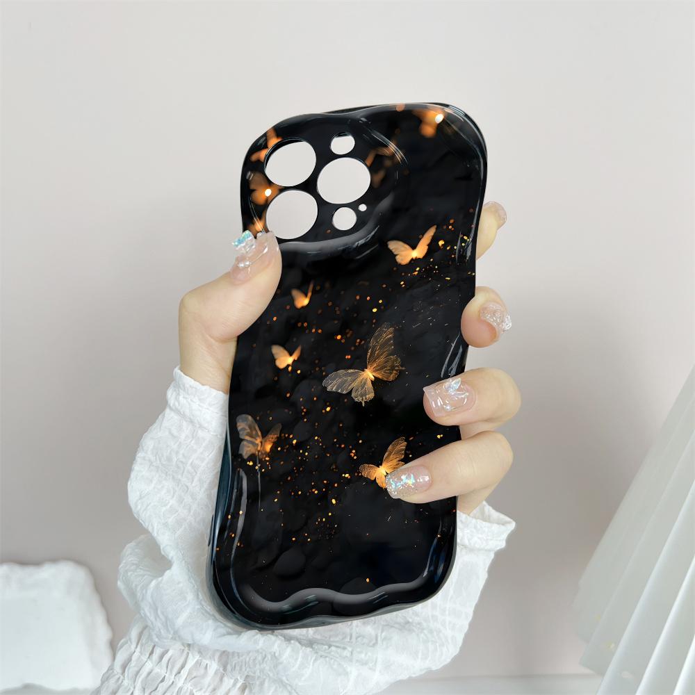 Model de desene animate Carcasă cu textura cremă Marginea ondulată Husă din silicon moale Husă pentru telefon pentru iPhone Samsung Huawei Honor Xiaomi Redmi Infinix Tecno