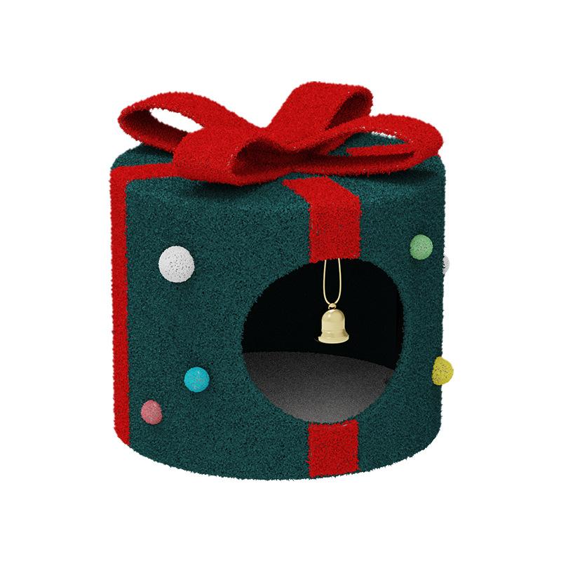 

Christmas Sled Cat Tree Small Jumping Platform Scratching Post Sisal Toy for Kittens Play Climbing Perch