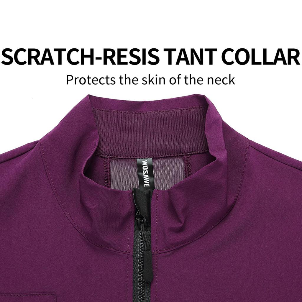 Wosawe Reflektierendes Windshirt für Herren, winddicht, YKK-Fahrradjacke mit durchgehendem Reißverschluss, Fahrradtrikots