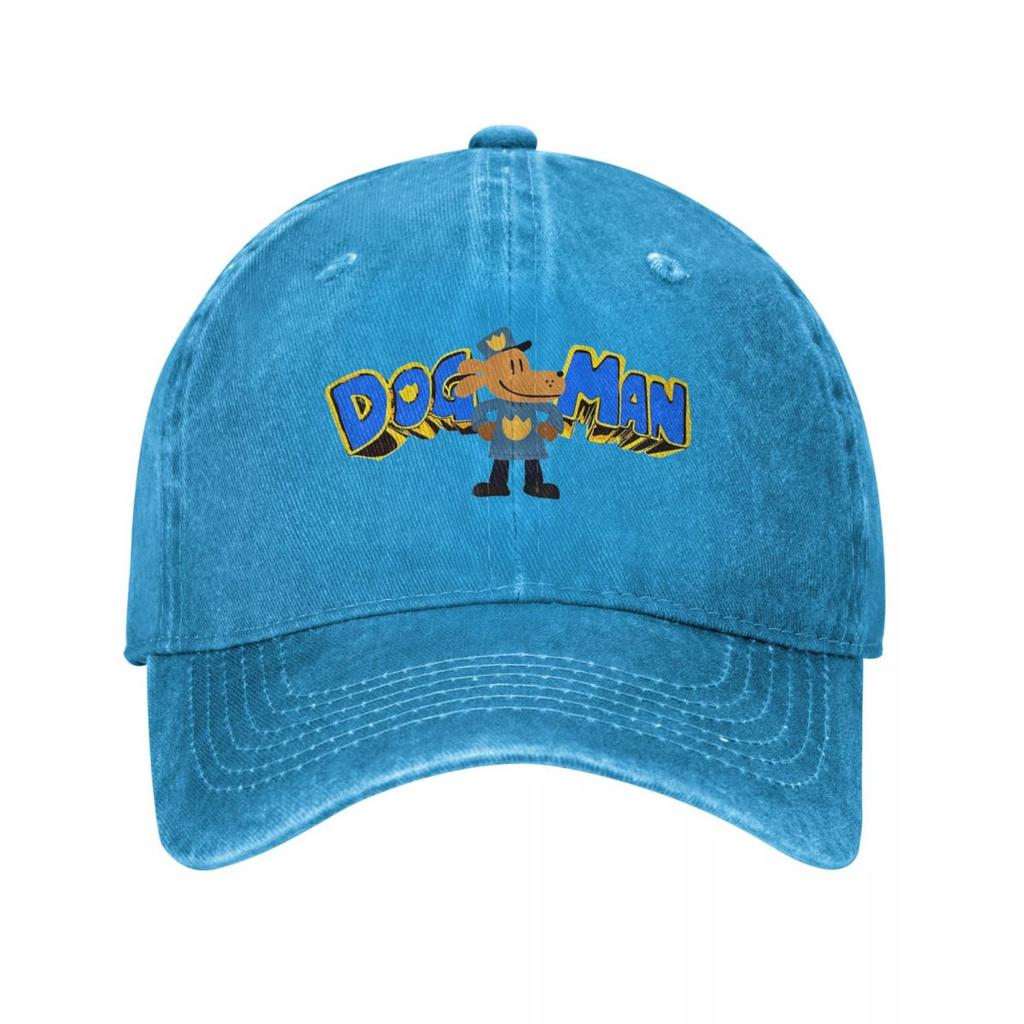 Dog Man Dogman Movie Comic Baseball Cap Vintage Distressed Denim Cartoon Animals Snapback Cap Men Women Outdoor Gift Caps Hat