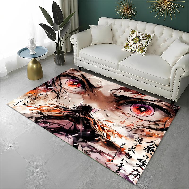 Cartoon Demon Slayer Anime Kamado Nezuko Tanjirou Carpet Rug for Playroom Bedroom Living Room Sofa Home,kid Non-slip Floor Mat