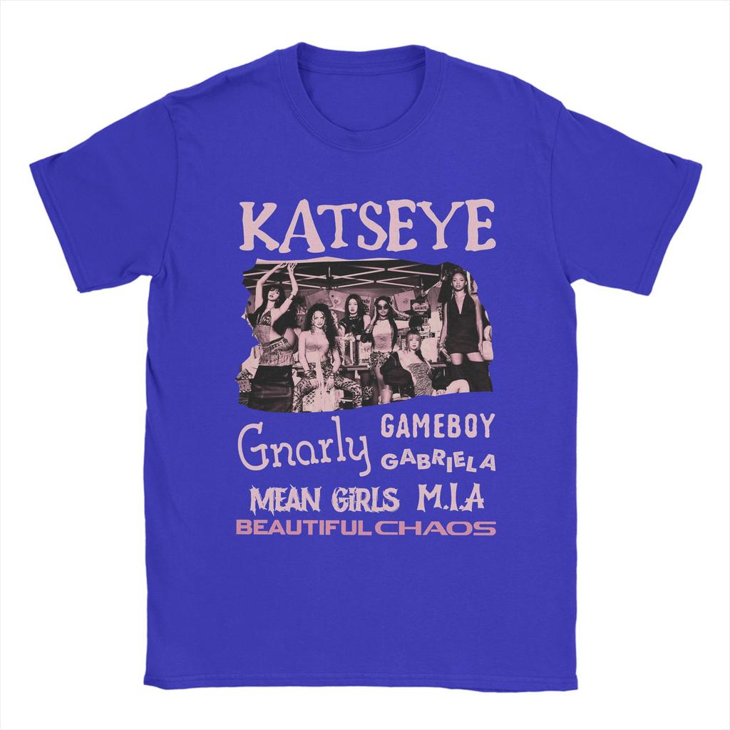 Casual Katseye Kpop Girl Group T-Shirt Men Crew Neck Cotton T Shirts  Short Sleeve Tee Shirt Printed Clothing