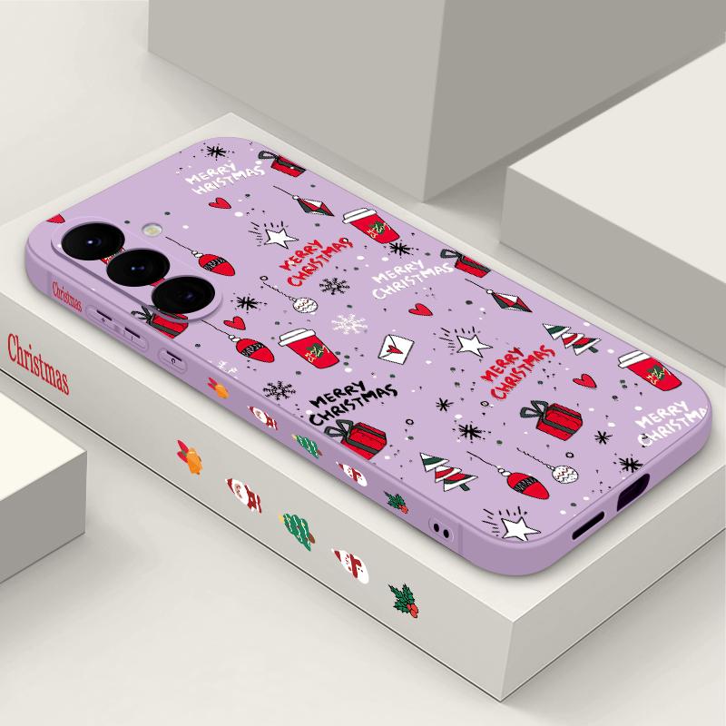Christmas Gifts Pattern Phone Case For Samsung Galaxy A56 A17 A26 A16 A36 A55 A54 A53 A15 S24 S25 FE S25 S22 S23 Ultra Shockproof Lanyard Cover