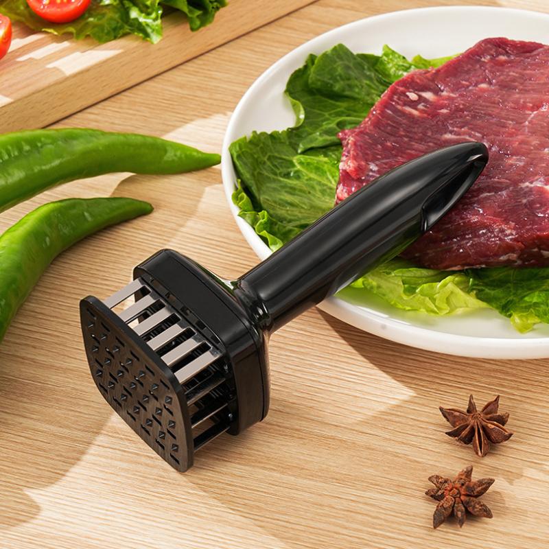 

1 шт., размягчитель мяса, машина для приготовления пищи из нержавеющей стали с 24 лезвиями, кухонные гаджеты, кухонные аксессуары чёрный