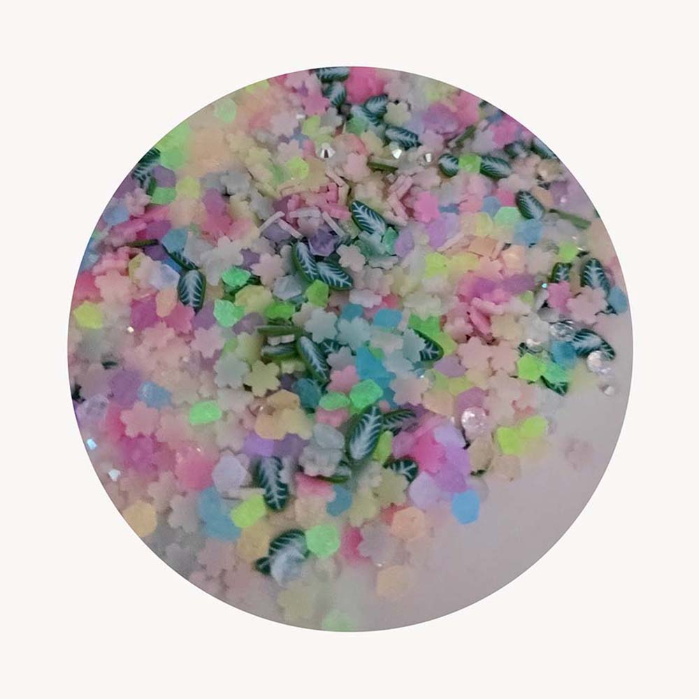 Pretty Flower Leaf Slices Mixed Clay Sprinkles Confetti Polymer Clay Slices Slime Supplies