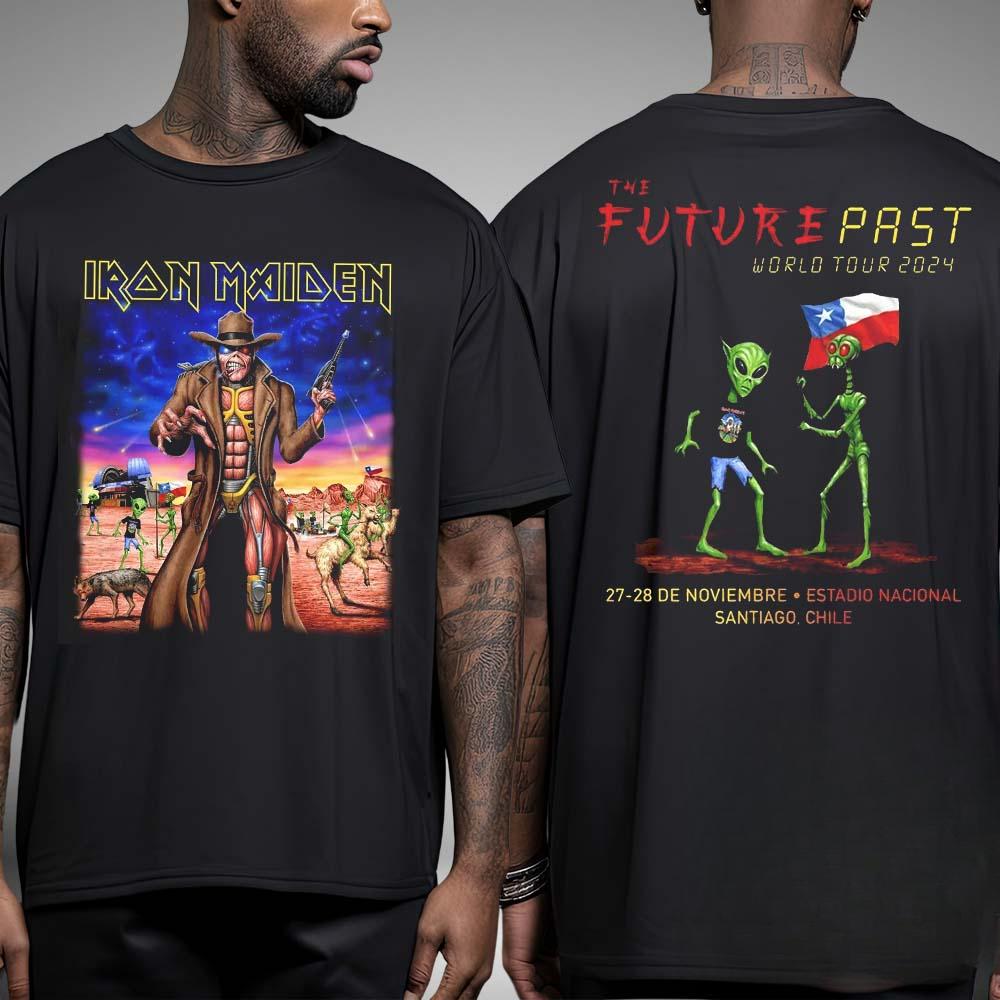 2026 Best Ir Madien Das Retro-Band-T-Shirt ist 100% reine Baumwolle bedruckt High-End-Luxus ist für Männer und Frauen Top Y2k