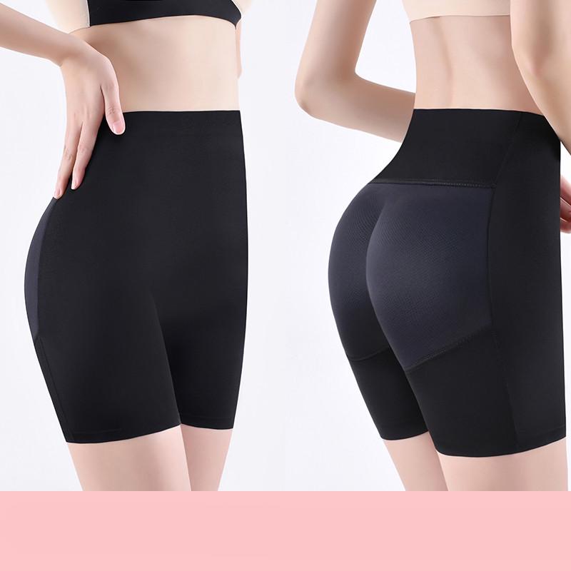 Dámské bezešvé polstrované kalhotky s vysokým pasem pro kontrolu bříška a zvednutí boků