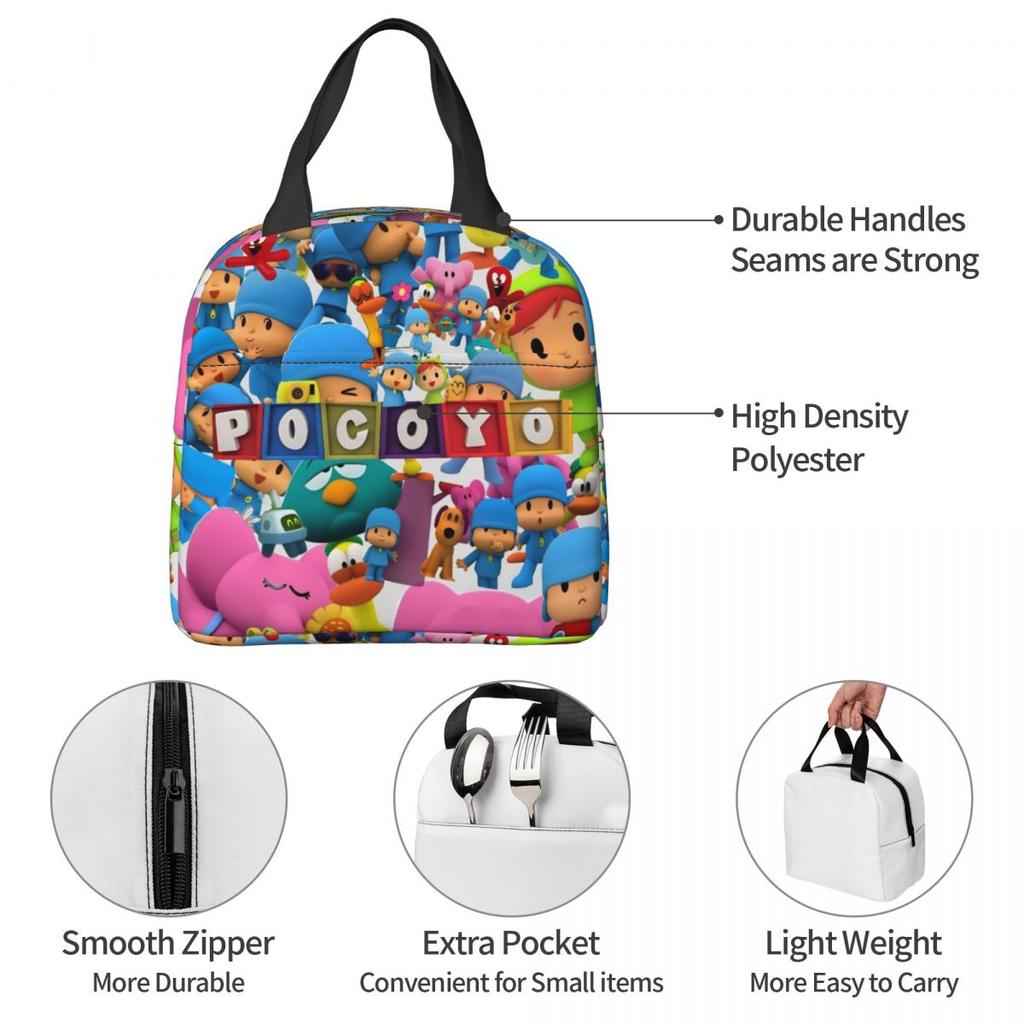 Mittagessenbox Pocoyoes Cartoon Komödie Zubehör Mittagessenbehälter Neu Thermokühlbox Mittagessenbox Für Schule