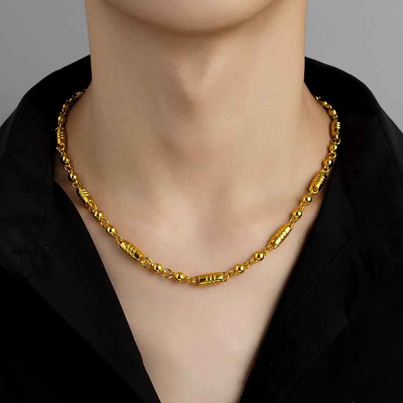 Gold Plated Alloy Chain Necklace Fadeproof Hypoallergenic Long Lasting Shine Dainty Thin Chain for Women Daily All-day Wear