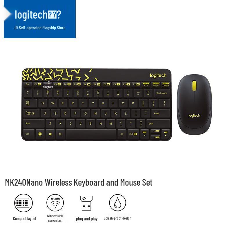 Logitech MK240 Nano Wireless Keyboard and Mouse Combo