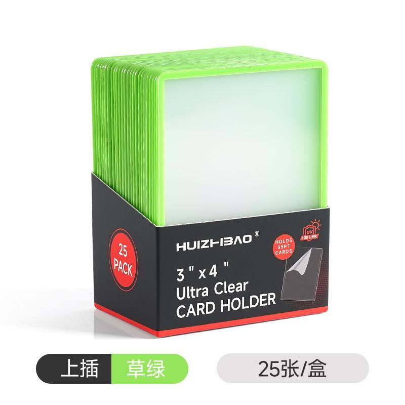 25Pcs 35pt Ultra Clear Card Sleeves with Protective Film, Hard Holder for Kpop Idol Photo Cards & Game TCG Trading Cards