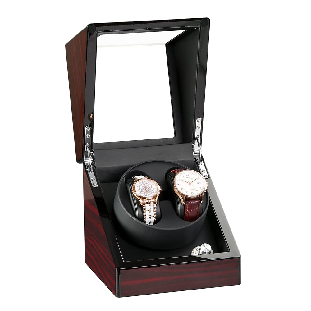 Remontoir de Montre Automatique Fabriqué au Japon avec Moteur Mabuchi Montre Automatique de Luxe Mise à Niveau 2023 (2 Montres), Design, Remontoir, (Byakudanmon-W136D-RT)
