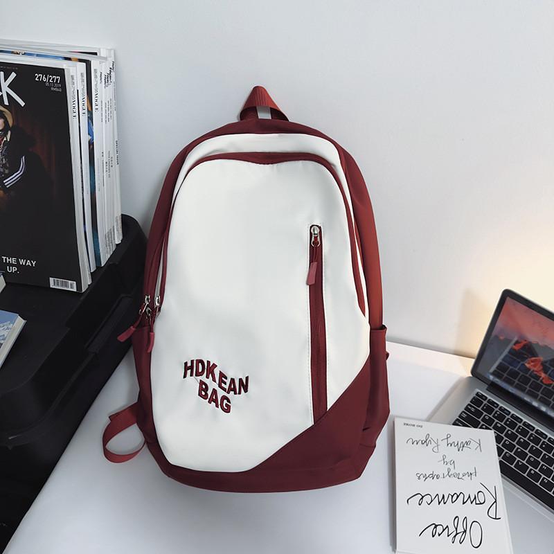 Three-layer Alphabet Design Couple Backpack For Middle School Girls