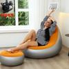 Aufblasbarer Liegestuhl mit Fußstütze Faltbares PVC-Sofa für Erwachsene Wohnzimmer Zuhause Außenbereich