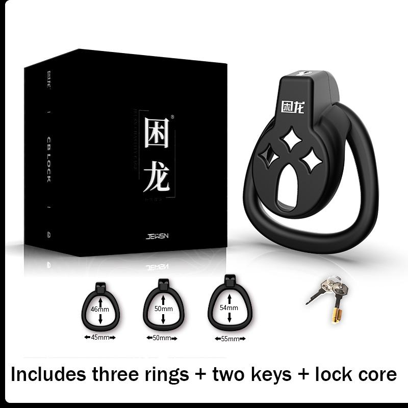 Flat Chastity Cage Restraint Male Penis Cage Adult Sexual Wellness, Chastity Device Comfortable and Breathable Sex Toy for Adult