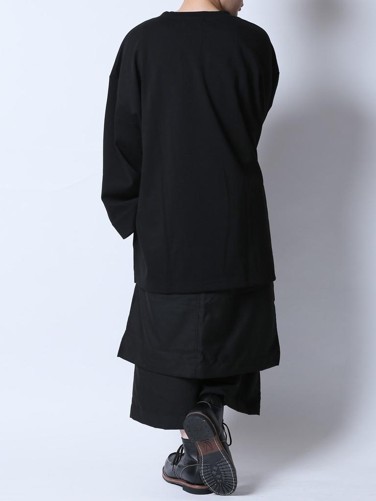 AS SUPER SONIC Schnitt und Big Wide F genäht, Silhouette, Ärmel, Herren, Schwarz,