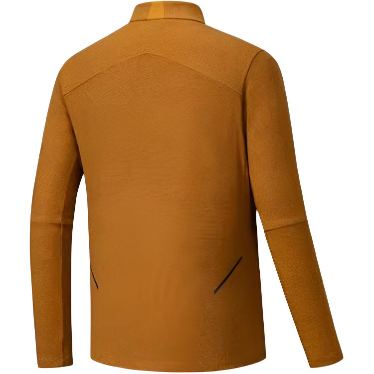 ANTA Knitwear Men's Mud Gold Orange Stand Collar Moderate 152540404-4