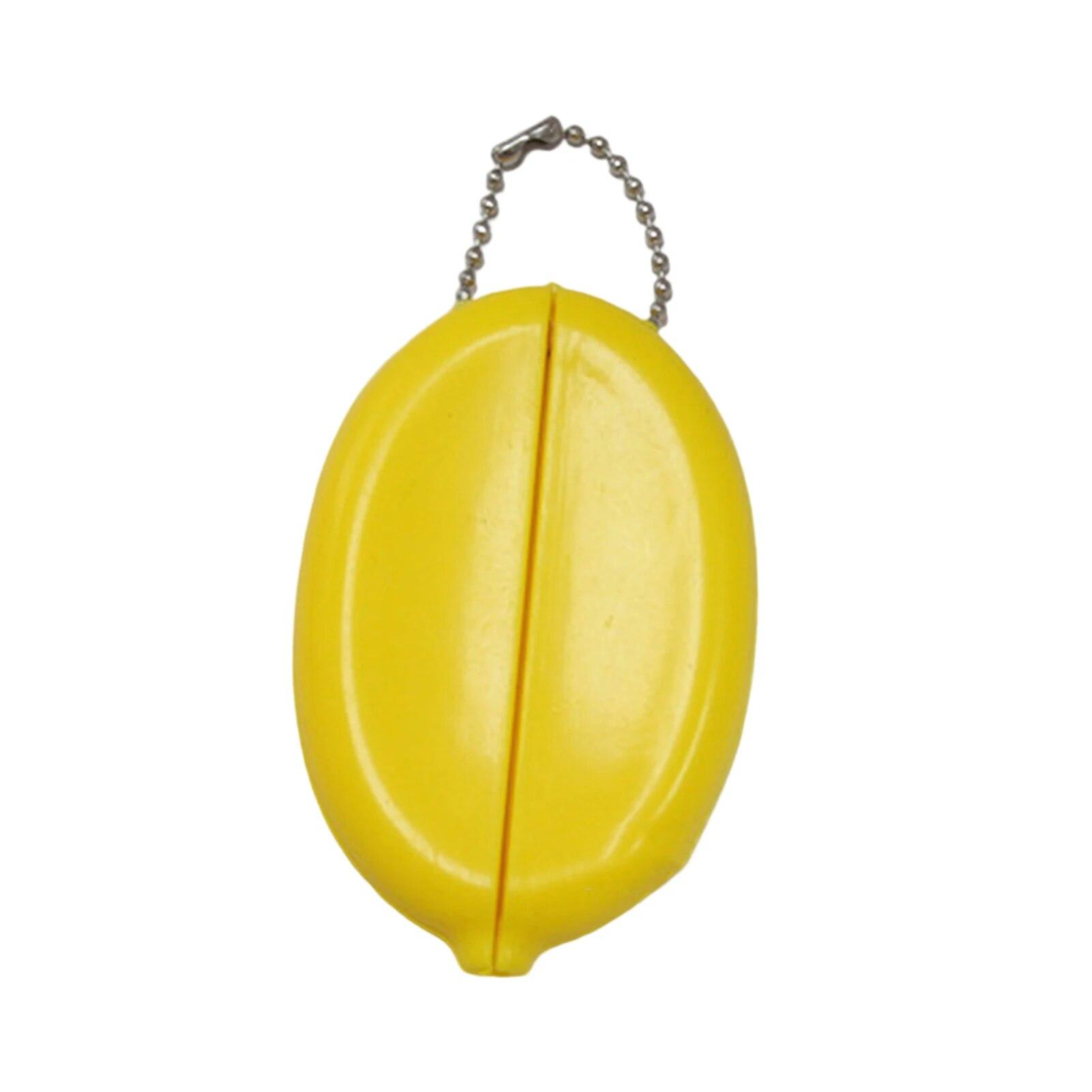 Овальный сжимаемый кошелек для монет вмещает сменный мини-кошелек для монет держатели для монет с цепочкой для мужчин и женщин One Size жёлтый 488₽