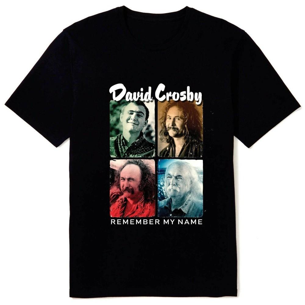 Vtg David Crosby Gift For Fans Cotton Black S-5XL For Men Shirt BL150 Unisex T-Shirt XXL