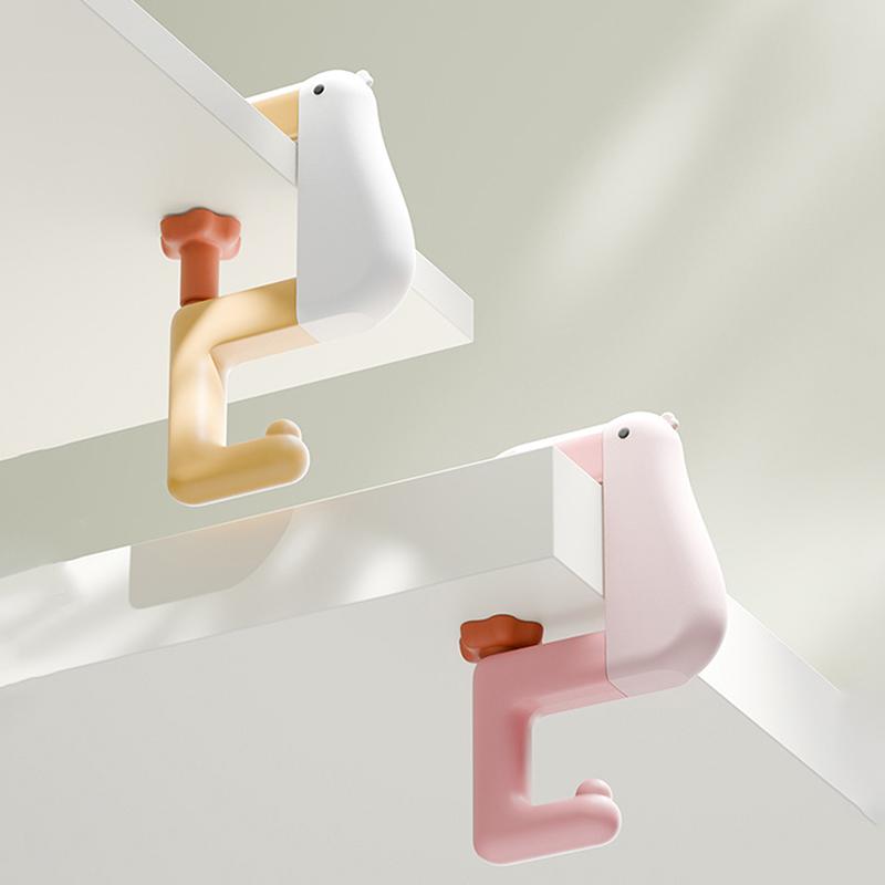 Thinking Duck Portable Hook Hanging Decor Table Wallet Bag Hook Wall Hanger Bracket Handbag Non Punching Student Office Supplies