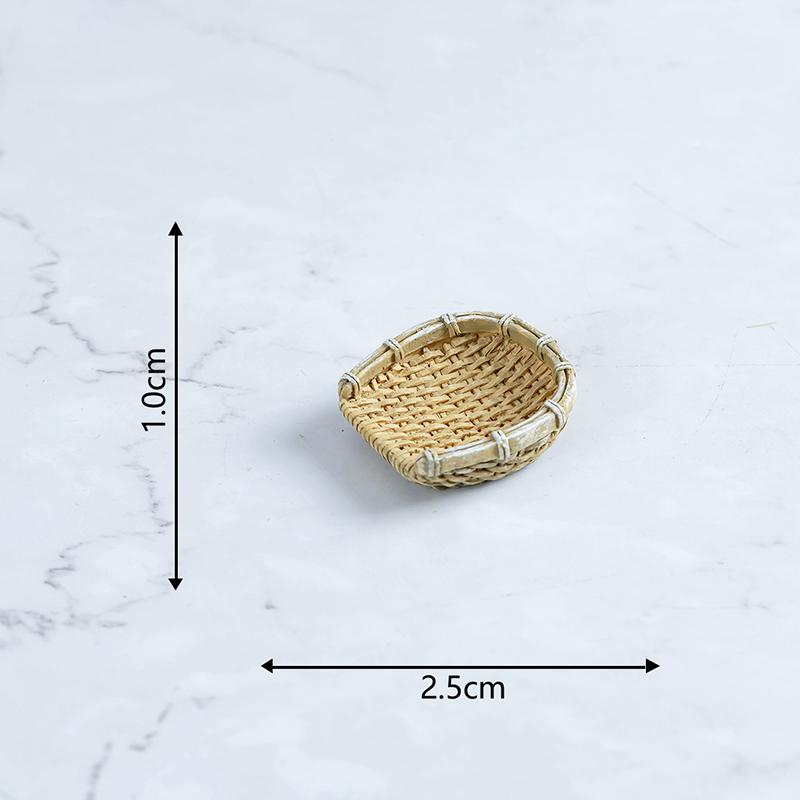 

3 шт./компл. кукольный домик миниатюрная смоляная плетеная корзина для хранения продуктов корзина для пикника мебель модель для кукольного домика аксессуары украшения