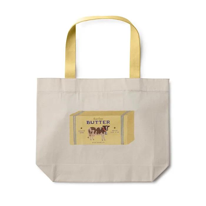 Rifle Paper Butter Wide Canvas Tote Bag