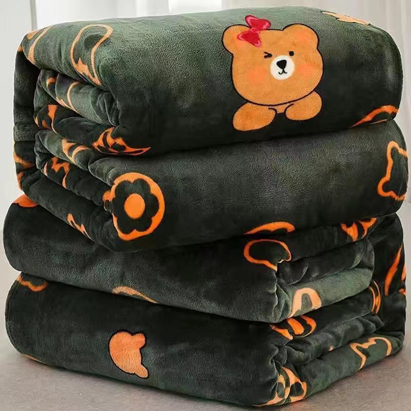 Elegant Flower Flannel Blanket Botanical Floral Printed Bed Blankets Super Soft Plush Throw Blanket for Home Sofa Couch Travel