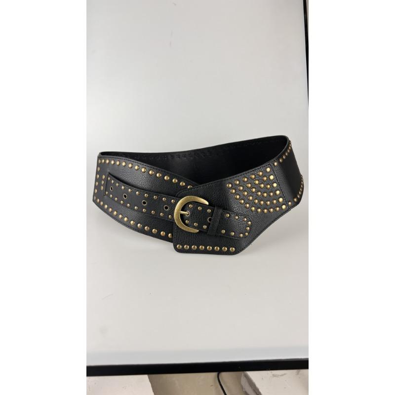 The Wide Waistband Is A Retro Millennial Hot Girl's Waistband Decoration. The Wide Belt Is A Perfect Match for Women To Slim Their Waists and Look Old