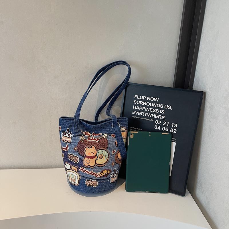 Bucket Bag Women's Cartoon Shoulder Crossbody Bag