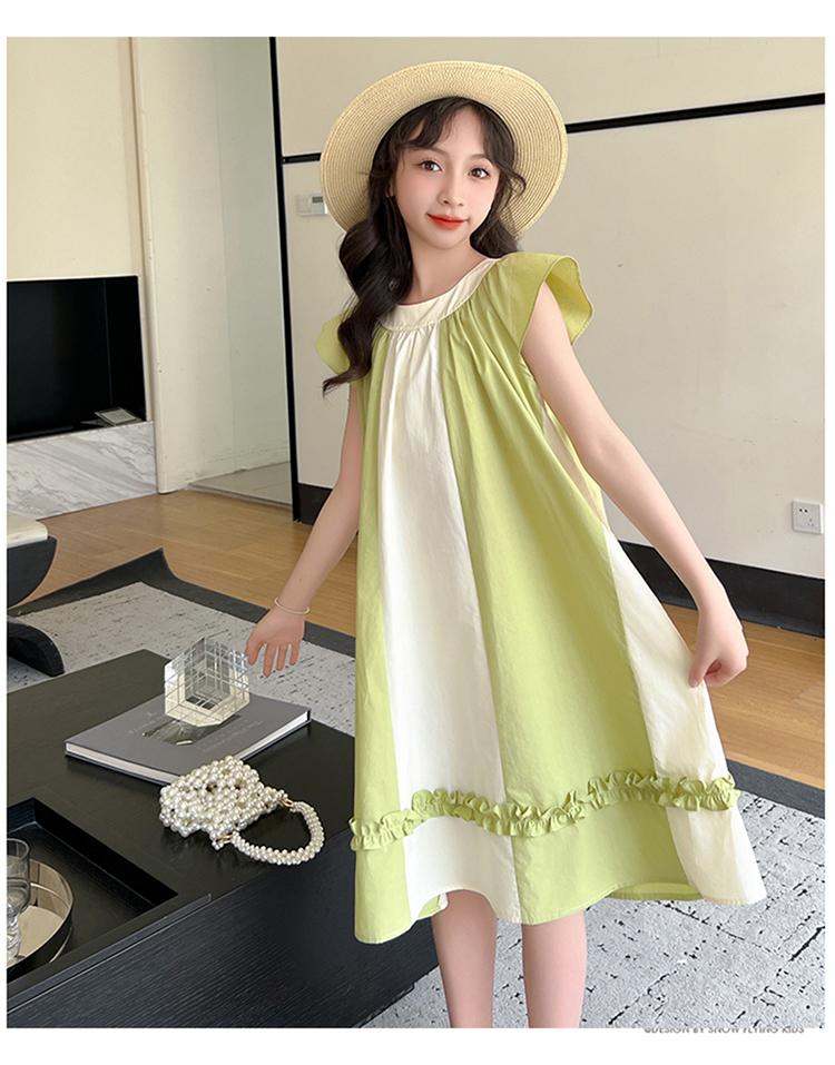 New Summer Dress for Girls, Children's Summer Internet Celebrity, Western Style Cotton Princess Dress, Girls' Thin Dress