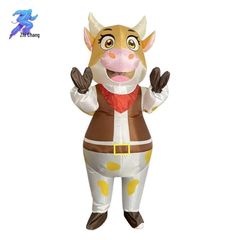 Aufblasbares Weihnachts-Westen-Kostüm für zwei Hunde und eine Kuh für Partys und Bühnenauftritte