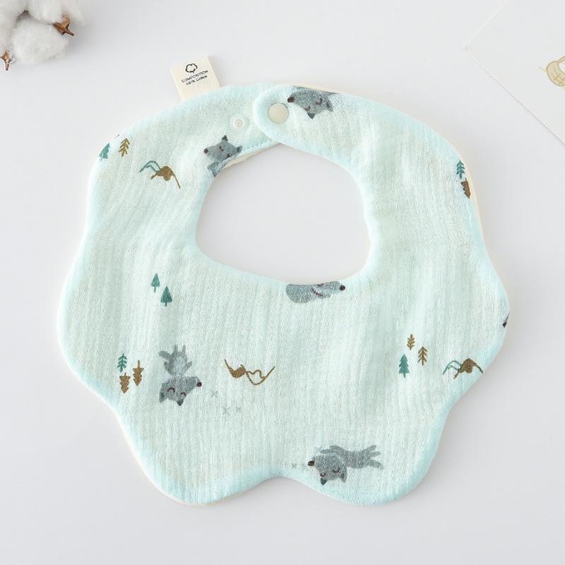 360-Degree Pure Cotton Petal Baby Drool Bib