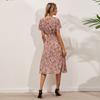 Women's Fashion Clothes A-Line Casual Summer Dress Wide Ladies Floral Print Beach Dress for Women