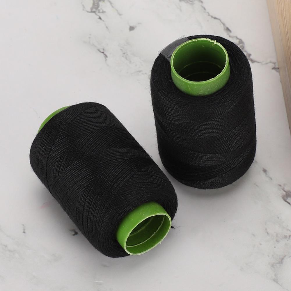 12Pcs Thread Spool Polyester Sewing Thread Black Hand Sewing Thread  For Quilting