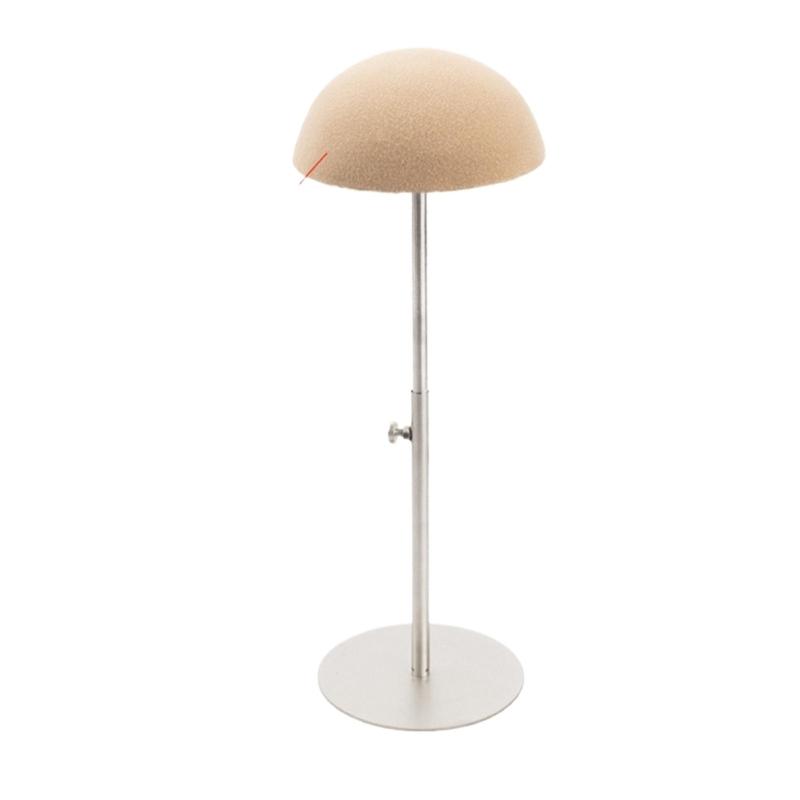Adjustable Hat Holder Wigs Head Stand Practical Metal Home Hat Storage Stable Metal Stand for Hat and Wig Display