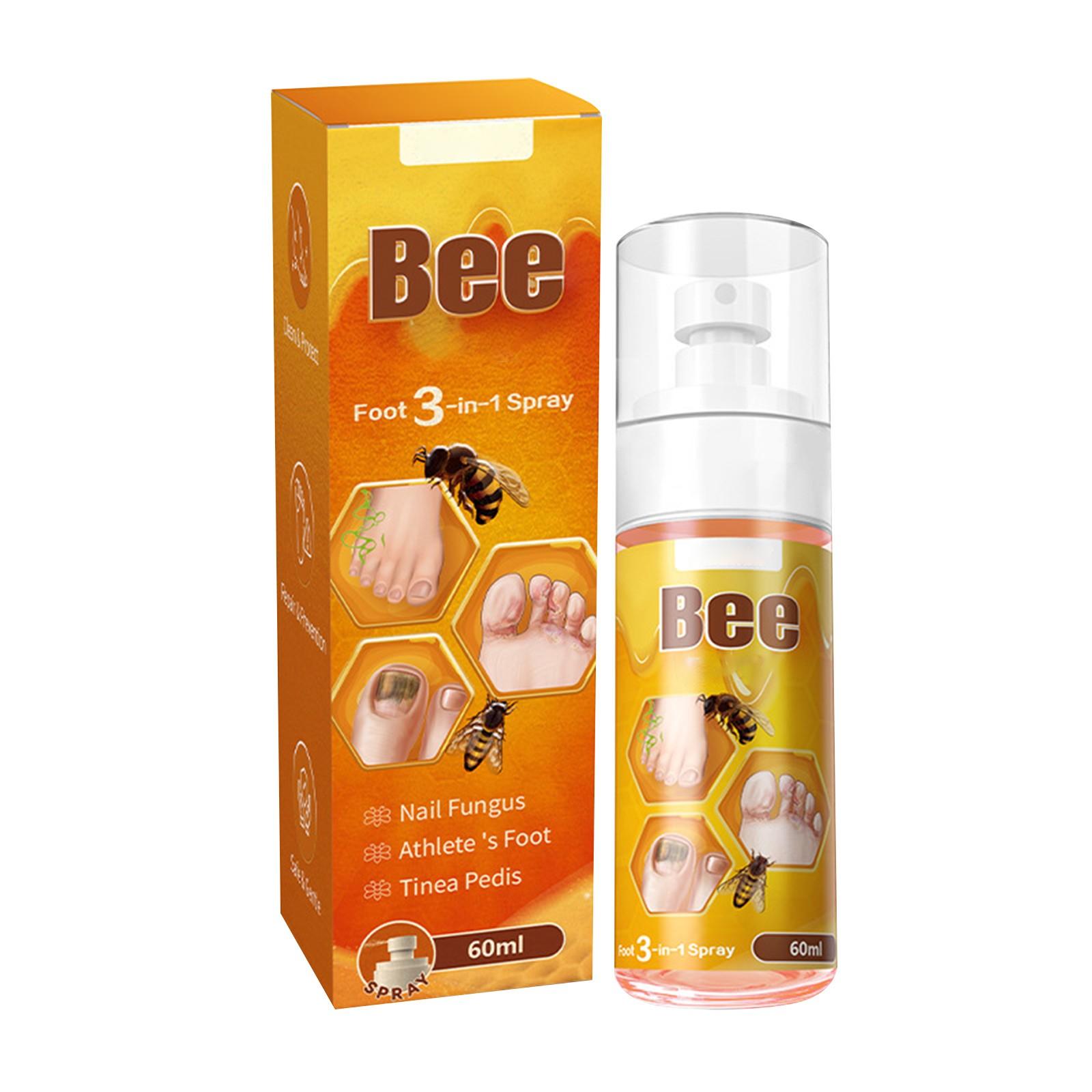 

Спрей для ногтей Bee Nail Growth Oil Масло для ногтей Mycosis Care For Nail Mycosis Foot Mycosis Red Brown Foot 60 мл жёлтый