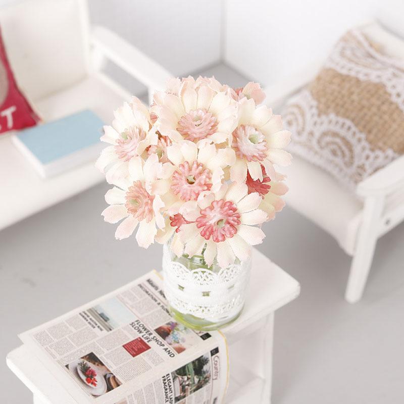 

1:12 Ляльковий будиночок Ваза з хризантемами у горщику Модель Ляльковий будиночок Мініатюра Домашній декор Мікросцена Квіткова композиція one size