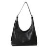 Chic Urban Simple Large Capacity Pu Leather Tote Bag For Women In Black And White