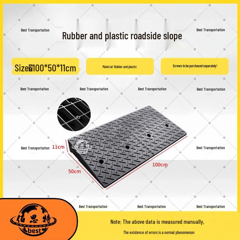 Household Rubber Threshold Ramp for Curbs and Slopes: Car and Road Edge Climbing Pad