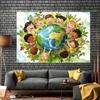 VIKAMA Childrens Fun Earth Guardian Childrens Tapestry Environmental Theme Healing Room Decoration Home Decoration