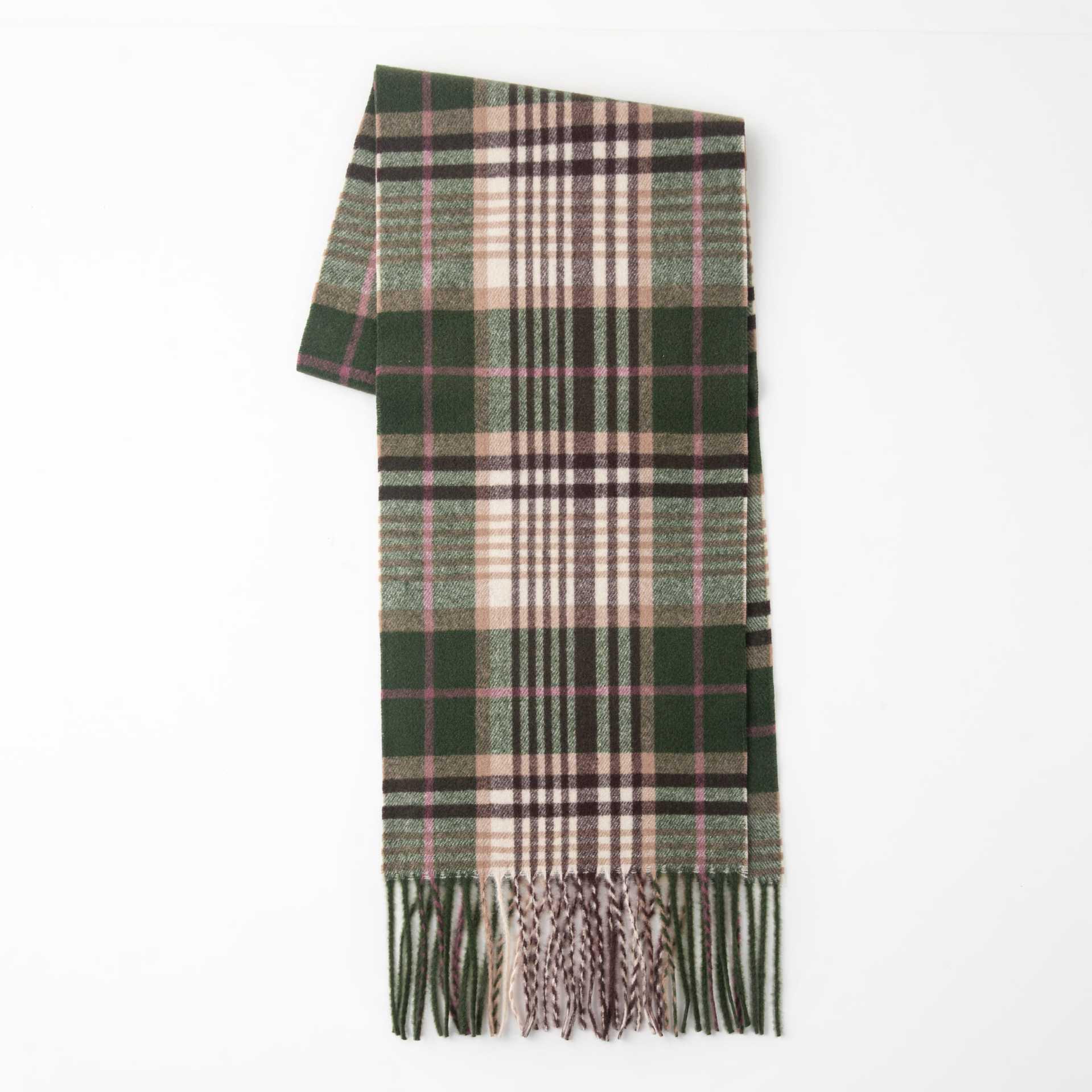 Stylish British Plaid Faux Cashmere Scarf for Autumn/Winter Warmth