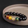 Obsidian Five Gods of Wealth Cinnabar Bracelet for Women - Year of the Snake Style